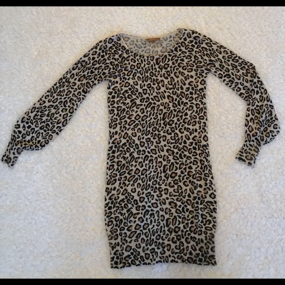 Cheetah print sweater dress